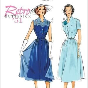 Butterick B5920 Retro 50s Dress Sewing Pattern Sizes 14-22 Factory Folded